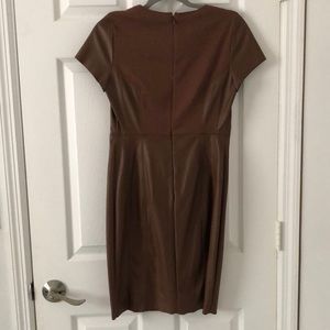 Brown leather dress